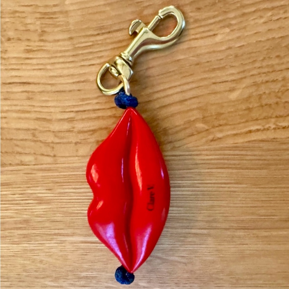 Clare V Red Lips Fob NWT retail $75